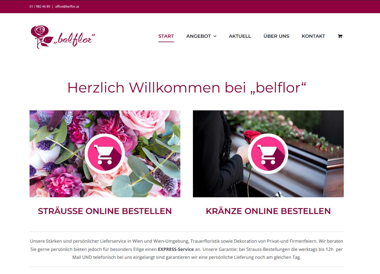 Webdesign für Belflor