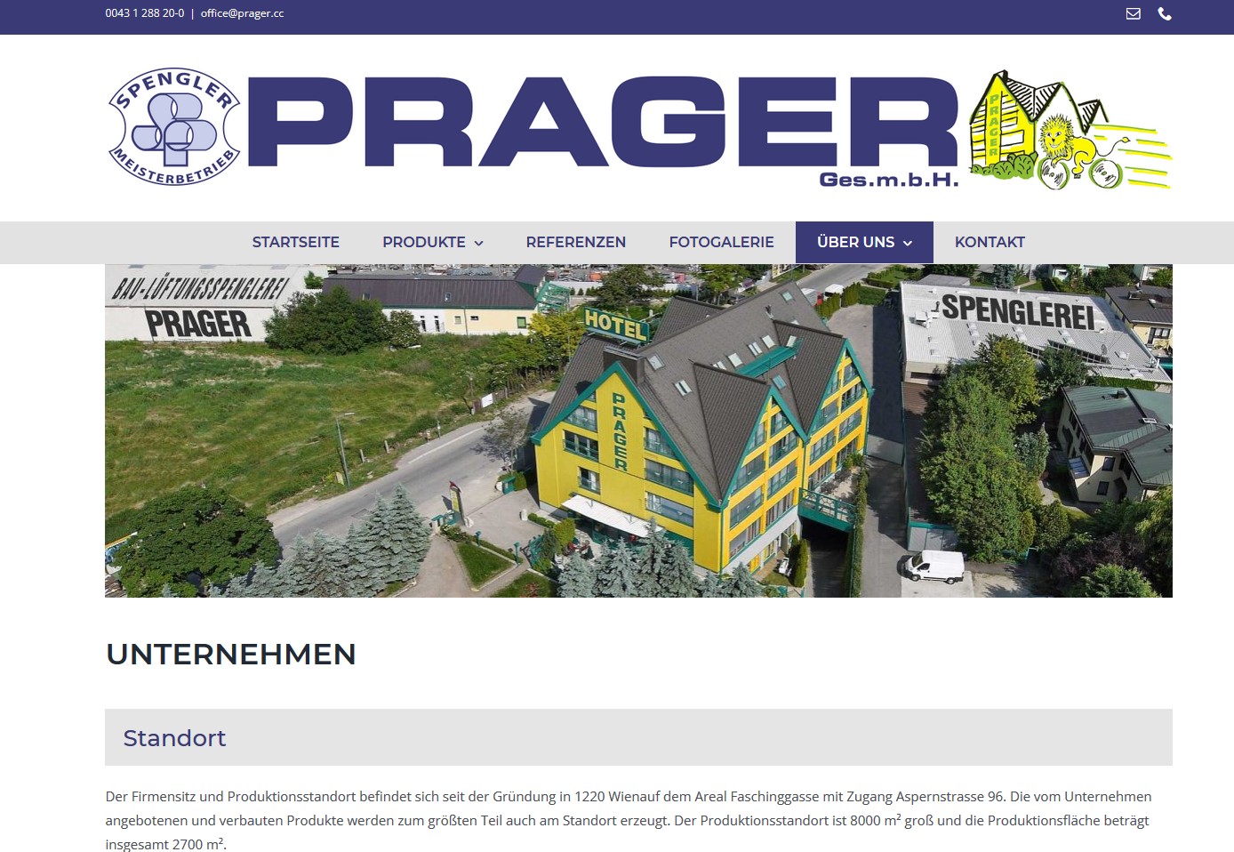 Webseitenerstellung für die Fa. Prager